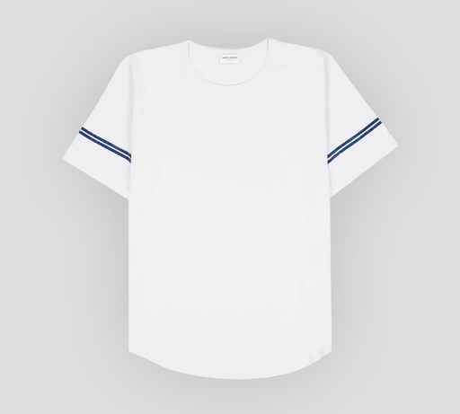 Saint Laurent - FRANELA CUELLO REDONDO CON BIES DESGASTADO