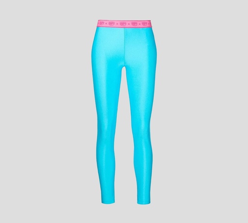 [72CBC103-N0008-268] Chiara Ferragni - LEGGIN EN TELA DE LYCRA SEMI BRILLANTE CON BANDA ELÁSTICA A LA CADERA