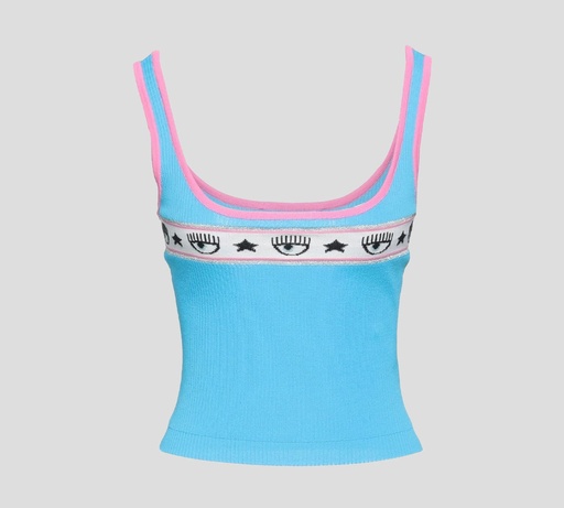 Chiara Ferragni - TOP MAXILOGO DE TIRAS UNICOLOR