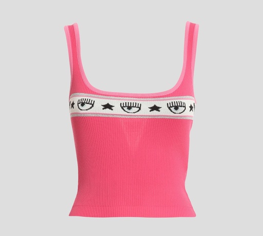 Chiara Ferragni - TOP MAXILOGO DE TIRAS UNICOLOR