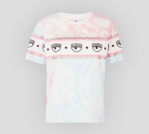 Chiara Ferragni - FRANELA MAXILOGO MANGA CORTA CON ESTAMPADO TIE DYE