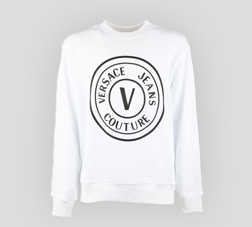 Versace Jeans Couture - SWEATER CUELLO REDONDO CON LOGO ESTAMPADO AL FRENTE