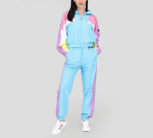 Chiara Ferragni - CONJUNTO DEPORTIVO MULTICOLOR DE CHAQUETA Y MONO IMPERMEABLES