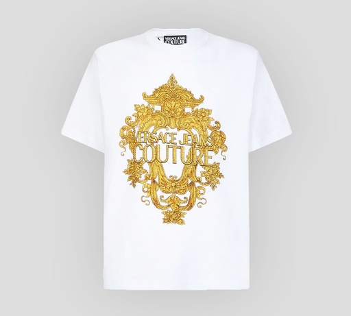 Versace Jeans Couture - FRANELA CON ESTAMPADO VJC GARLAND Y CRISTALES AL FRENTE