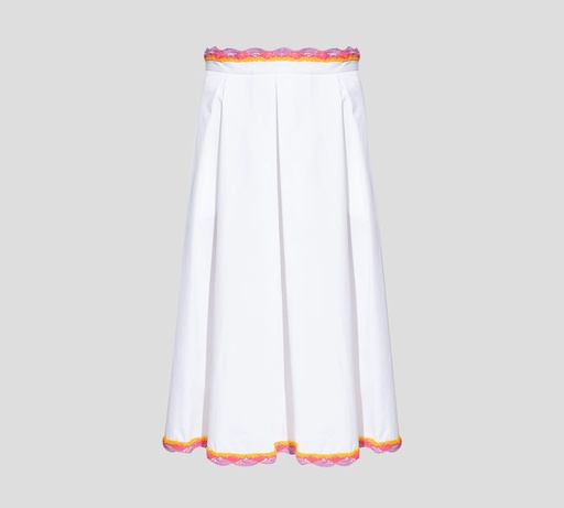 Moschino - FALDA PLISADA CON DETALLE DE TEJIDO CROCHET