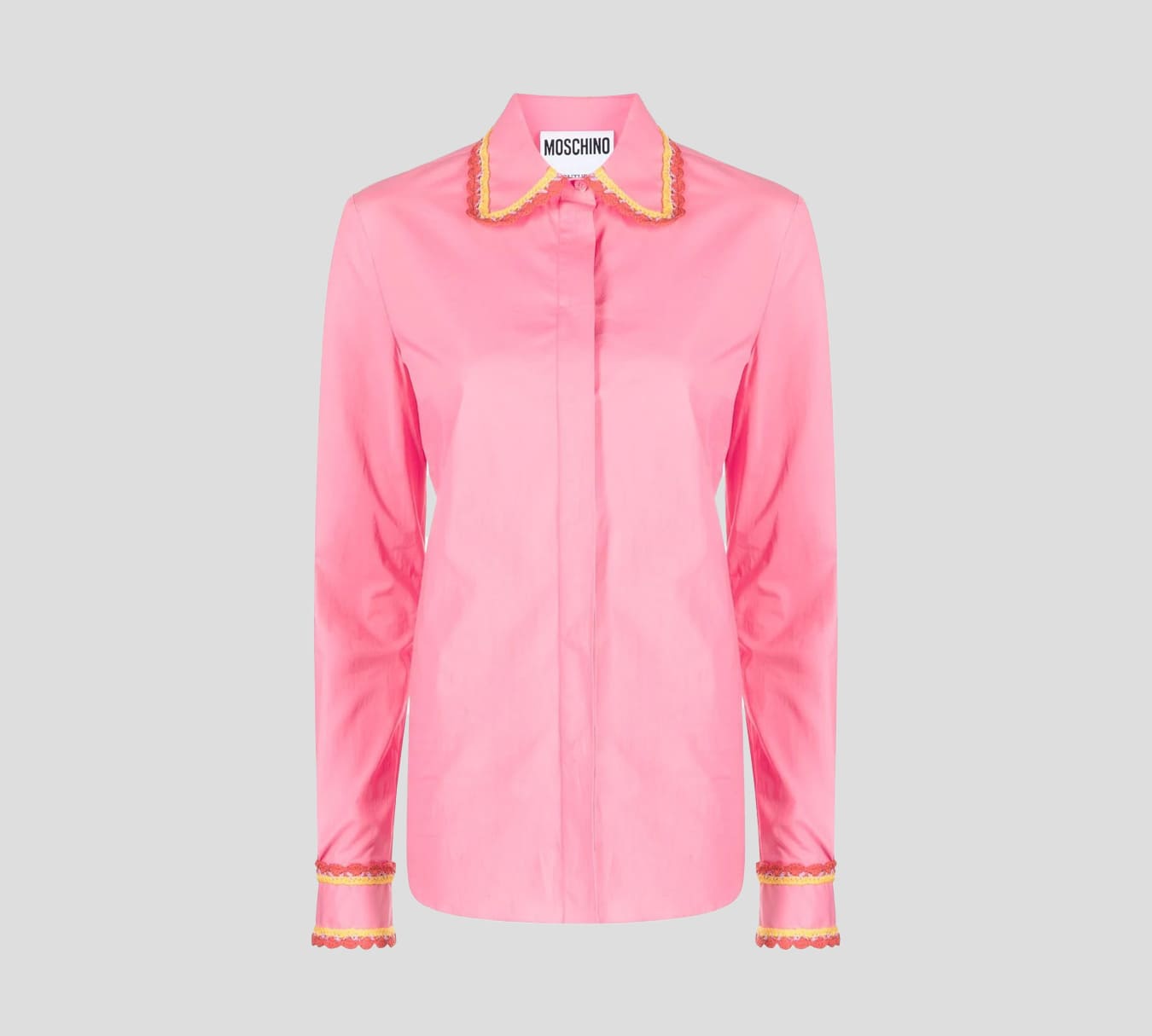 Moschino - CAMISA MANGA LARGA CON ADORNO TEJIDO EN CROCHET