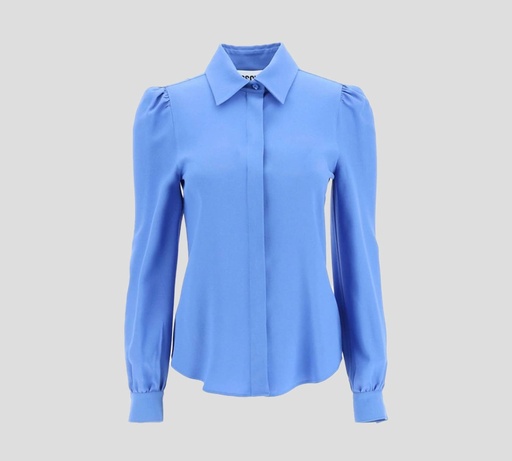 Moschino - BLUSA CON MANGAS LARGAS LIGERAMENTE ABULLONADAS