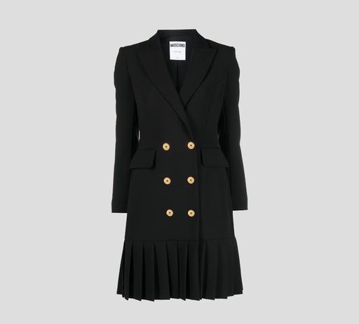 Moschino - VESTIDO CON CORTE  DE BLAZER Y FALDA PLISADA