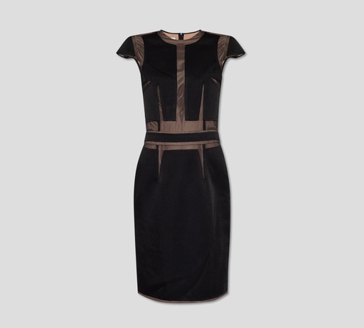 Moschino - VESTIDO CON FONDO NUDE E INTERVENCIONES EN TELA DE MALLA