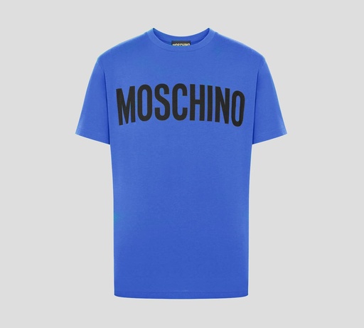 Moschino - FRANELA CUELLO REDONDO CON LOGO ESTAMPADO SOBRE EL PECHO