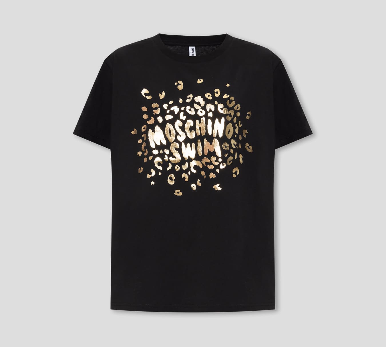 Moschino - FRANELA CUELLO REDONDO CON ESTAMPADO DE ANIMAL PRINT SOBRE EL PECHO