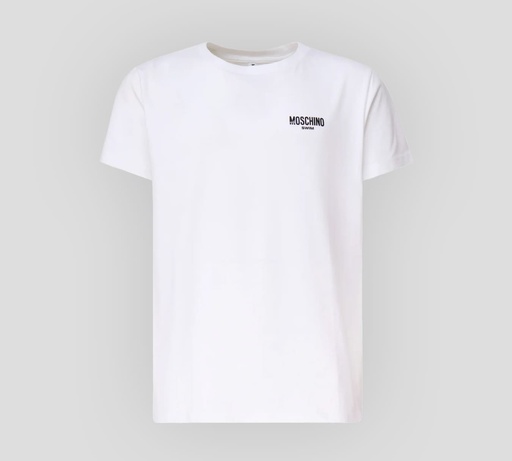 Moschino - FRANELA CUELLO REDONDO CON LOGO SWIM ESTAMPADO SOBRE EL PECHO