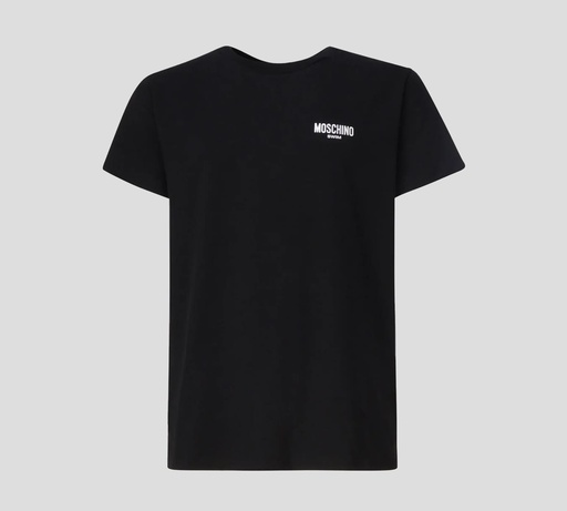 Moschino - FRANELA CUELLO REDONDO CON LOGO SWIM ESTAMPADO SOBRE EL PECHO