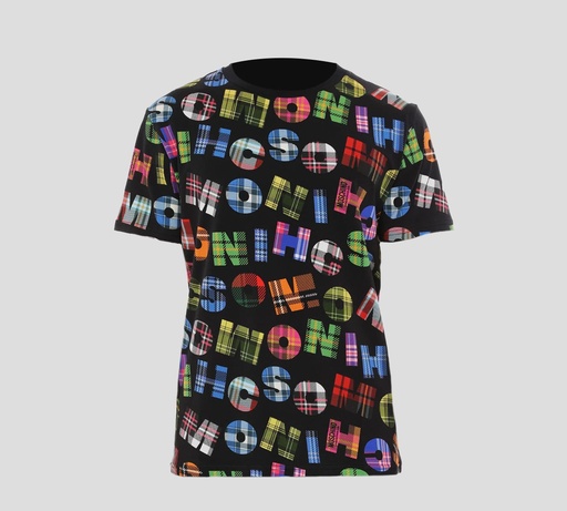 Moschino - FRANELA MANGA CORTA CON ESTAMPADO DE LETRAS