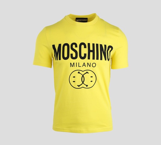 Moschino - FRANELA CUELLO REDONDO CON ESTAMPADO DE LOGO MILANO FRONTAL