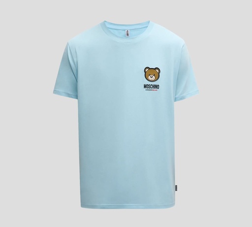 Moschino - FRANELA CUELLO REDONDO CON OSO DE GOMA "UNDERBEAR" SOBRE EL PECHO