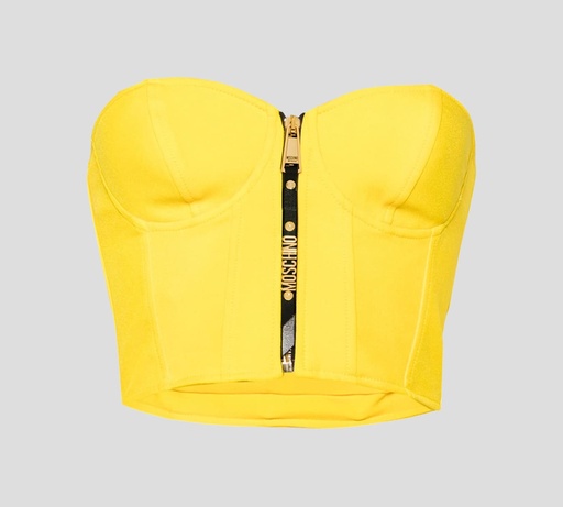 Moschino - TOP BUSTIER STRAPLESS CON CIERRE FRONTAL METÁLICO