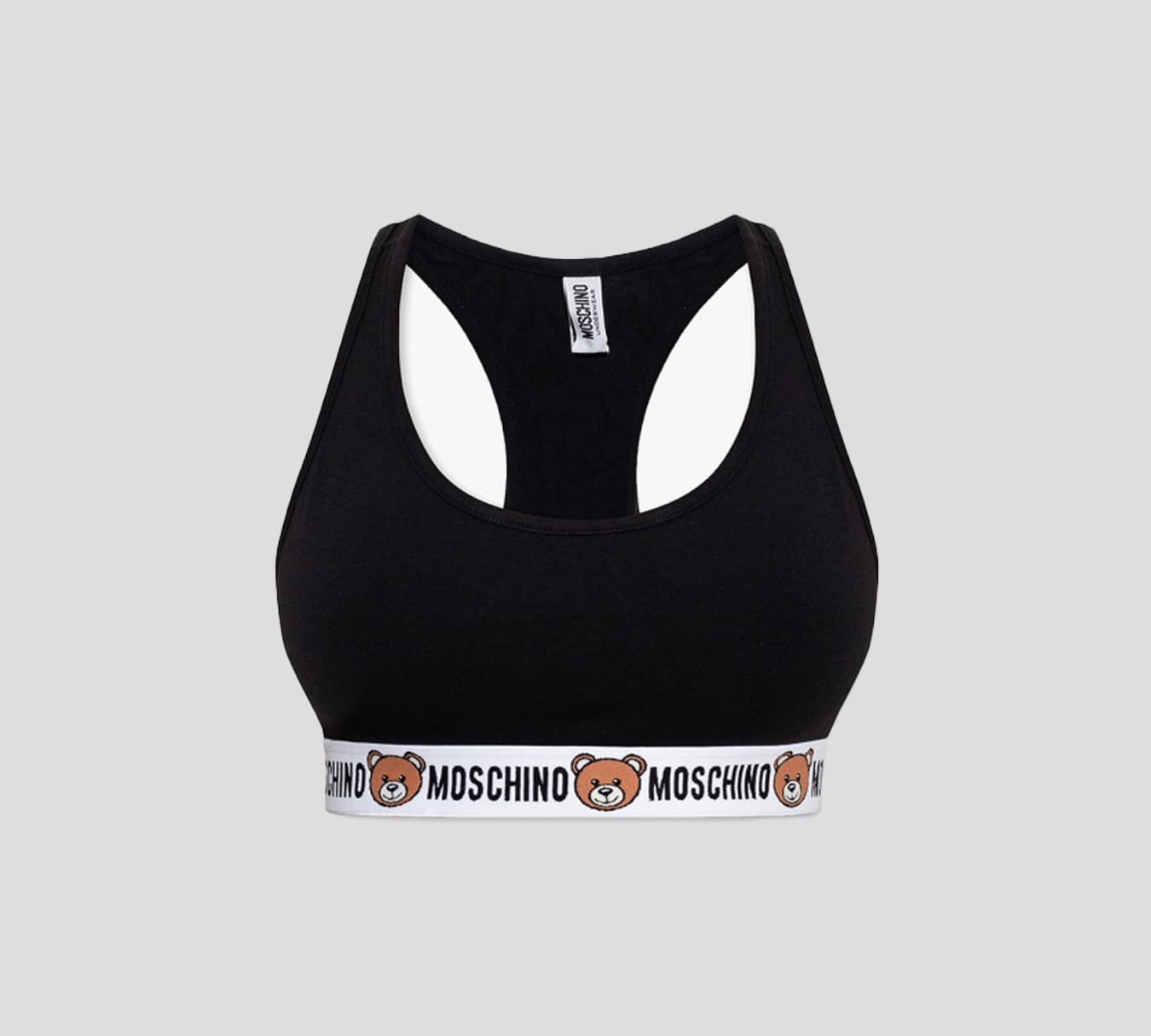 Moschino - TOP ÍNTIMO DEPORTIVO "BEAR" CON BANDA ELÁSTICA BAJO EL BUSTO