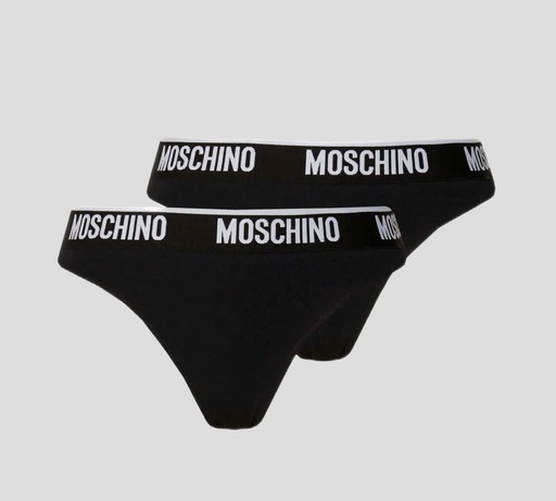 Moschino - BI PACK DE PANTY HILO CON BANDA ELÁSTICA A LA CADERA