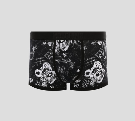Moschino - BOXER ESTAMPADO DE RAYONES VARIOS Y BANDA ELÁSTICA A LA CADERA