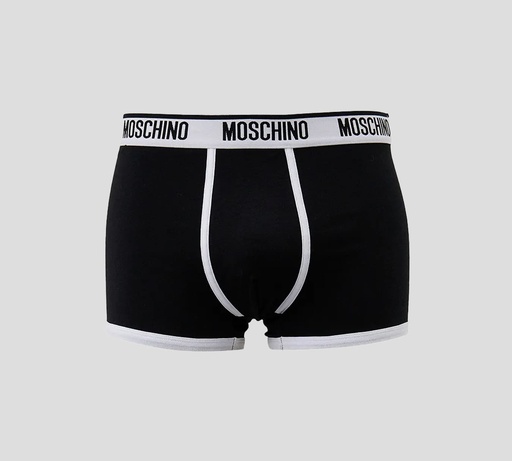 Moschino - BOXER CON LÍNEA BLANCA Y BANDA ELÁSTICA A LA CADERA