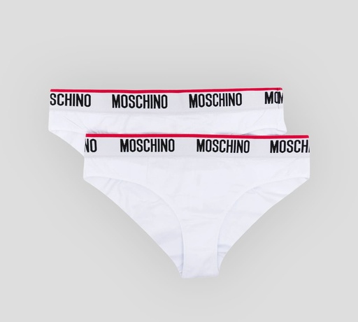Moschino - BI PACK DE PANTY CON BANDA ELÁSTICA DE MARCA A LA CADERA