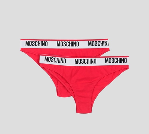 Moschino - BI PACK DE PANTY CON BANDA ELÁSTICA DE MARCA A LA CADERA