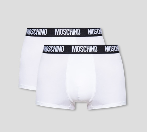 Moschino - BI PACK DE BOXER CON BANDA ELÁSTICA NEGRA A LA CADERA