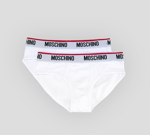 Moschino - BI PACK DE INTERIOR CON LÍNEA ROJA SOBRE BANDA ELÁSTICA