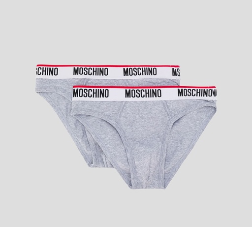 Moschino - BI PACK DE INTERIOR CON LÍNEA ROJA SOBRE BANDA ELÁSTICA