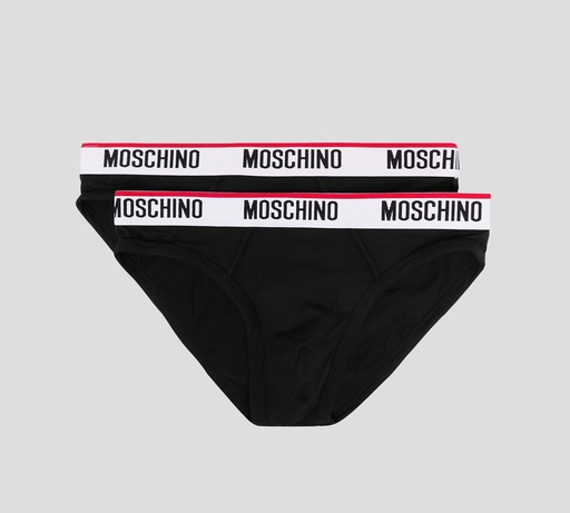 Moschino - BI PACK DE INTERIOR CON LÍNEA ROJA SOBRE BANDA ELÁSTICA