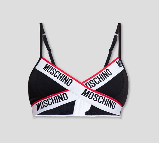 Moschino - BRALETTE CON BANDA ELÁSTICA CRUZADA EN "X" SOBRE EL BUSTO
