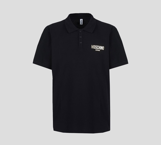 Moschino - POLO CON LOGO MOSCHINO EN DORADO SOBRE EL PECHO