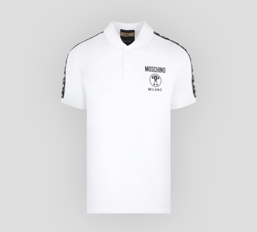 Moschino - POLO "MILANO" CON BANDAS ELÁSTICAS SOBRE MANGAS