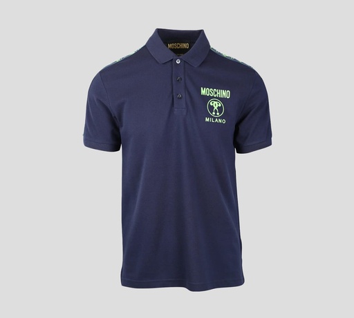 Moschino - POLO "MILANO" CON BANDAS ELÁSTICAS SOBRE MANGAS
