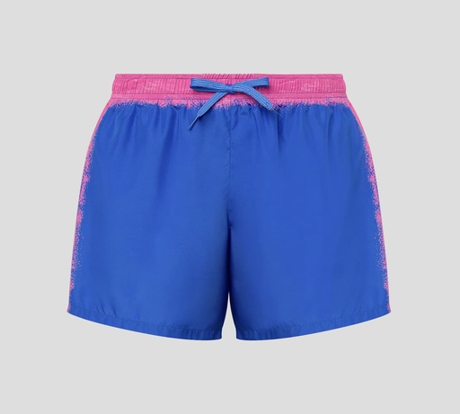 Moschino - SHORT DE PLAYA BICOLOR CON ESTAMPADO TRASERO