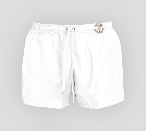 Moschino - SHORT DE PLAYA UNICOLOR CON HEBILLA MILANO DORADA