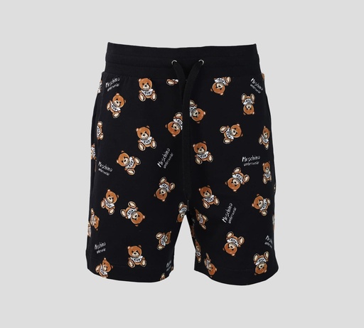 Moschino - SHORT DE ALGODÓN CON ESTAMPADO DE OSOS MARRONES