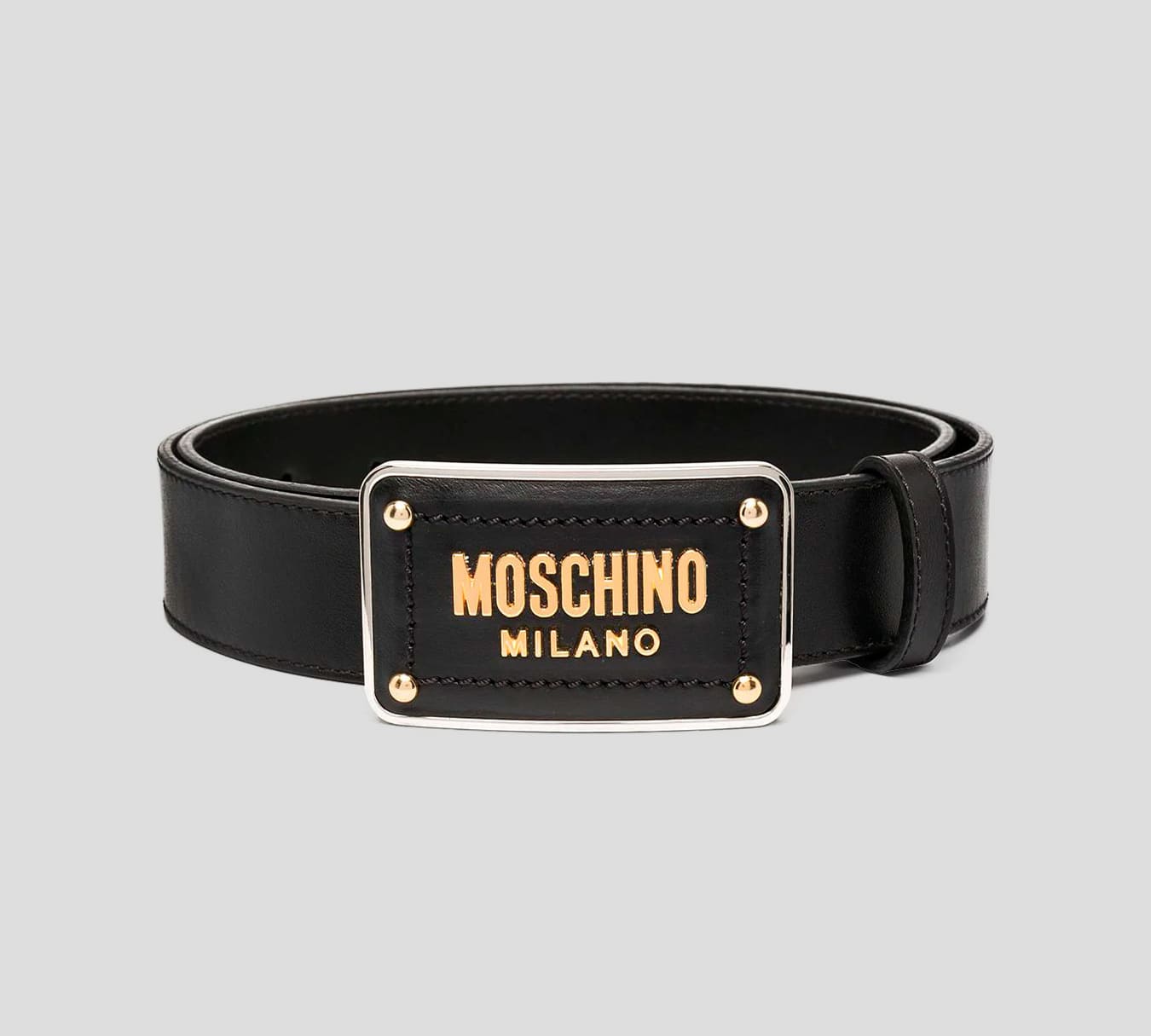 Moschino - CINTURÓN CON HEBILLA RECTÁNGULAR GRUESA
