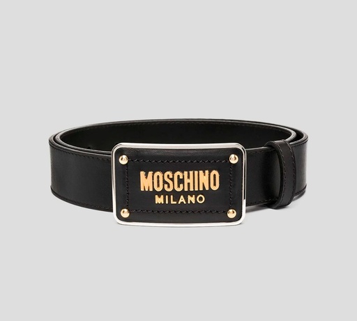 Moschino - CINTURÓN CON HEBILLA RECTÁNGULAR GRUESA