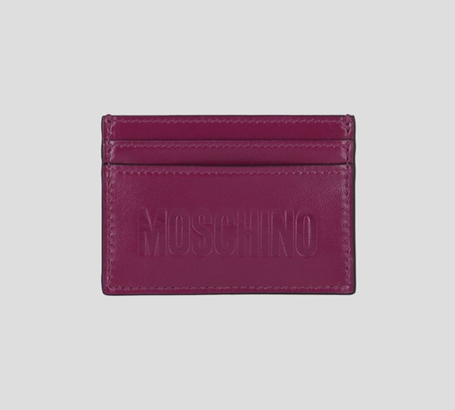 [A8121-8018-0195] Moschino - TARJETERO CON LOGO REPUJADO
