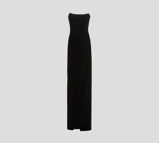 Elisabetta Franchi - VESTIDO DE GALA STRAPLESS CON TOP DE CORSET 