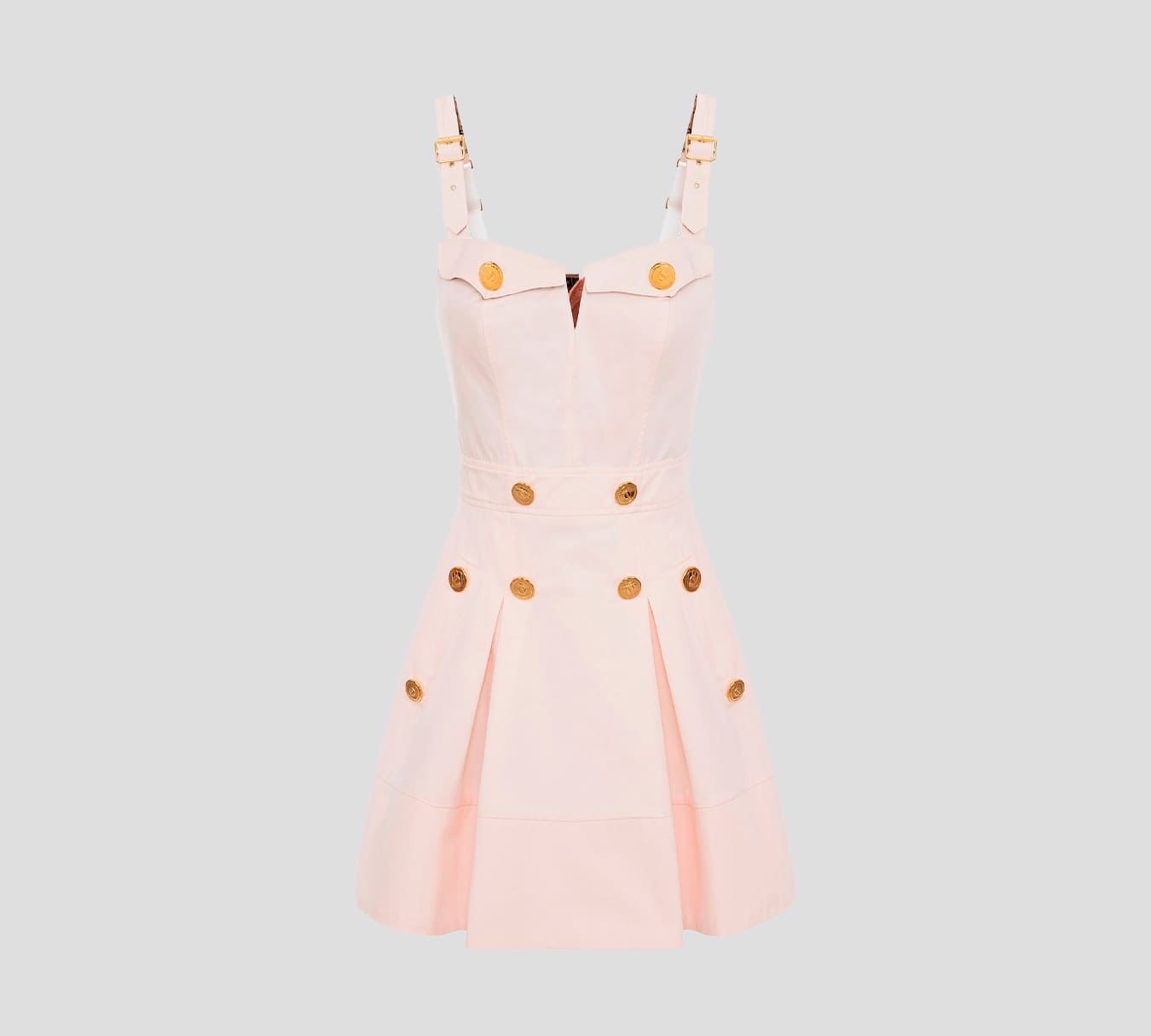 Elisabetta Franchi - VESTIDO DE FALDA PLISADA CORTE "A" SIN MANGAS