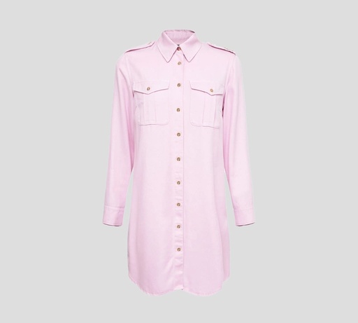 Elisabetta Franchi - VESTIDO OVERSIZE EN TELA DE JEAN CON BOTONES DORADOS