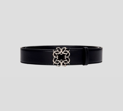 [BE001S24-BK001-NL003] Elie Saab - CORREA DE PIEL CON HEBILLA INSIGNIA