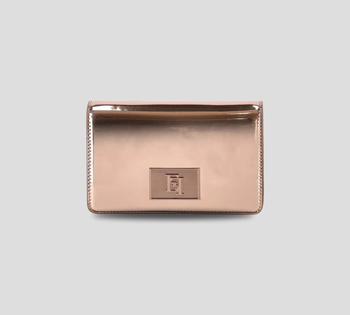 [BS01A36E2-V300-B18] Elisabetta Franchi - CARTERA BANDOLERA BRONCE PATENTE