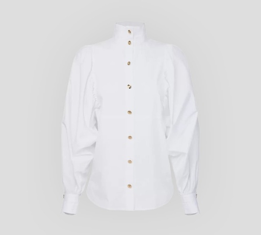 [CA29616E2-V360-100] Elisabetta Franchi - BLUSA DE CUELO ALTO Y MANGA LARGA TIPO MURCIÉLAGO