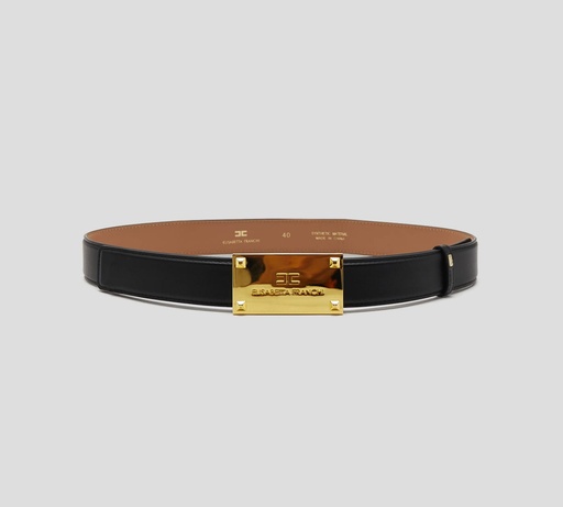 Elisabetta Franchi - CINTURÓN CON HEBILLA RECTANGULAR