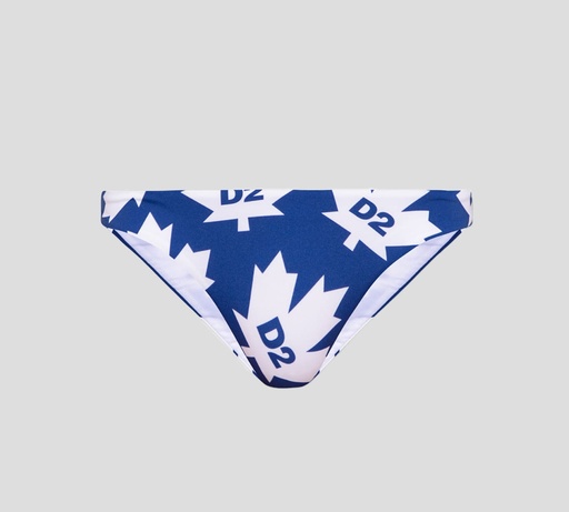 Dsquared2 - PANTY DE BIKINI CON ESTAMPADO DE HOJA DE MAPLE