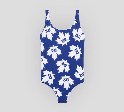 [D6BGC3120-410] Dsquared2 - TRAJE DE BAÑO ENTERO CON ESTAMPADO DE HOJA DE MAPLE